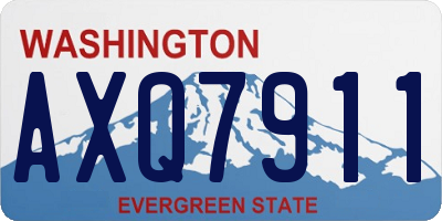 WA license plate AXQ7911