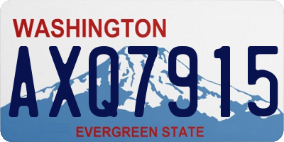 WA license plate AXQ7915