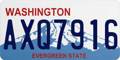 WA license plate AXQ7916