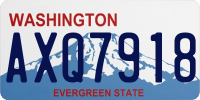 WA license plate AXQ7918