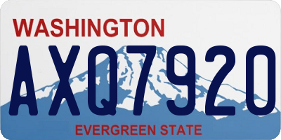 WA license plate AXQ7920