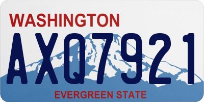 WA license plate AXQ7921