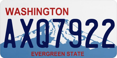 WA license plate AXQ7922
