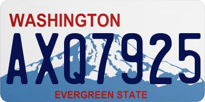 WA license plate AXQ7925