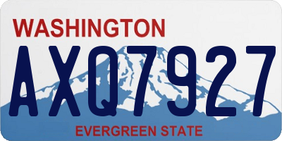 WA license plate AXQ7927