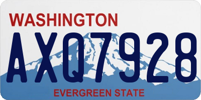 WA license plate AXQ7928