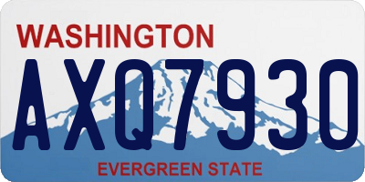 WA license plate AXQ7930