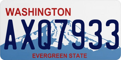 WA license plate AXQ7933