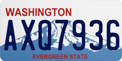 WA license plate AXQ7936