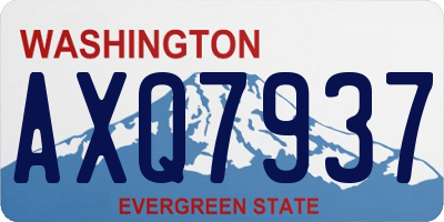 WA license plate AXQ7937