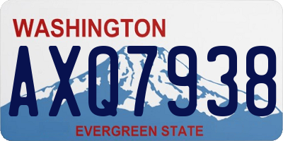 WA license plate AXQ7938