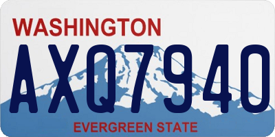 WA license plate AXQ7940