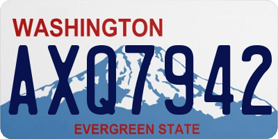 WA license plate AXQ7942
