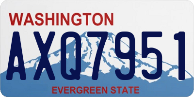 WA license plate AXQ7951