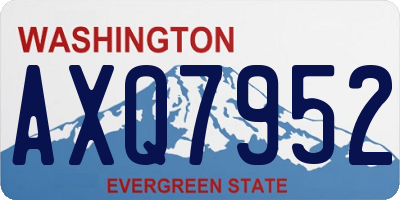 WA license plate AXQ7952
