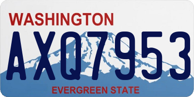 WA license plate AXQ7953