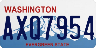 WA license plate AXQ7954