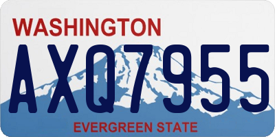 WA license plate AXQ7955