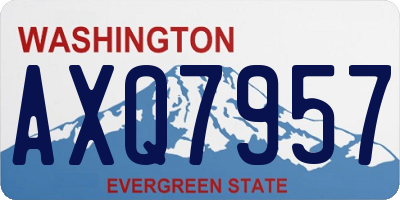 WA license plate AXQ7957