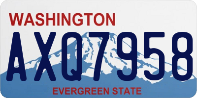 WA license plate AXQ7958
