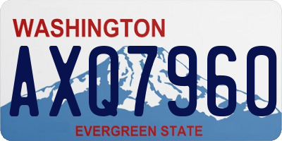 WA license plate AXQ7960
