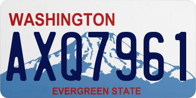 WA license plate AXQ7961