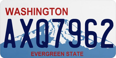 WA license plate AXQ7962