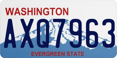 WA license plate AXQ7963