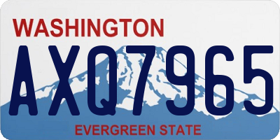WA license plate AXQ7965