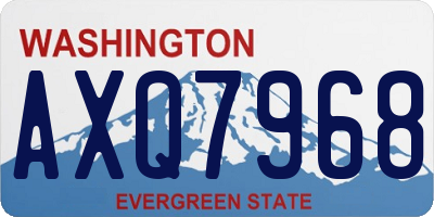 WA license plate AXQ7968