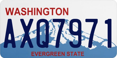 WA license plate AXQ7971