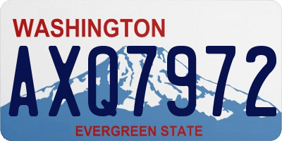 WA license plate AXQ7972
