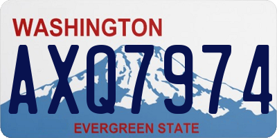 WA license plate AXQ7974
