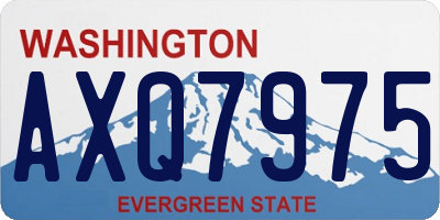 WA license plate AXQ7975