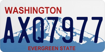 WA license plate AXQ7977