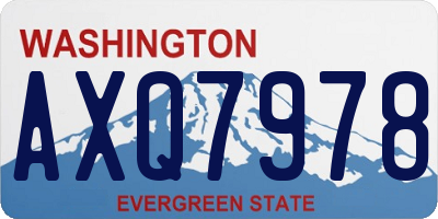 WA license plate AXQ7978