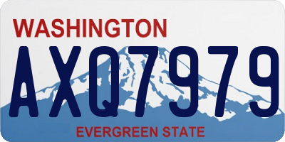 WA license plate AXQ7979