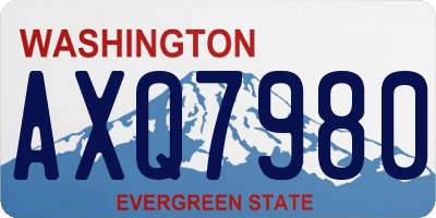 WA license plate AXQ7980