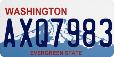 WA license plate AXQ7983