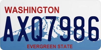 WA license plate AXQ7986