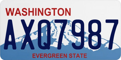 WA license plate AXQ7987