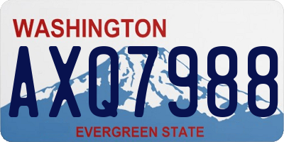 WA license plate AXQ7988