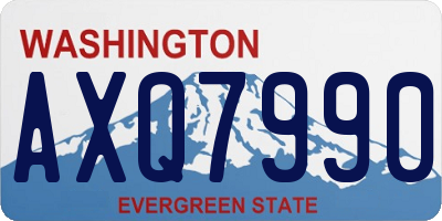 WA license plate AXQ7990
