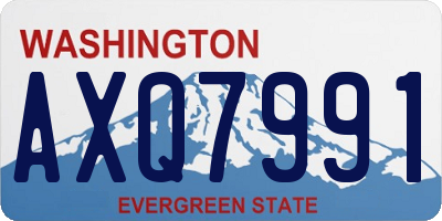 WA license plate AXQ7991