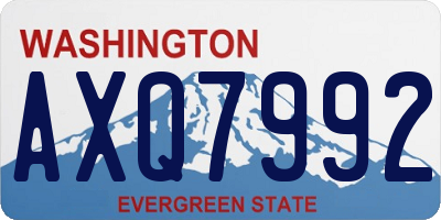 WA license plate AXQ7992