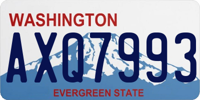 WA license plate AXQ7993