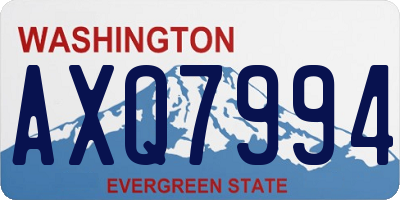 WA license plate AXQ7994