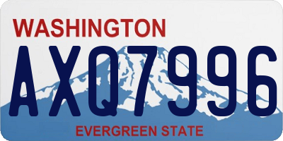 WA license plate AXQ7996