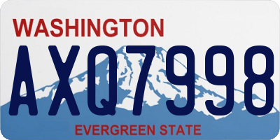 WA license plate AXQ7998