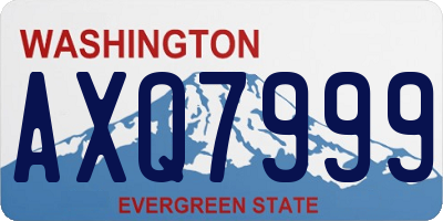 WA license plate AXQ7999